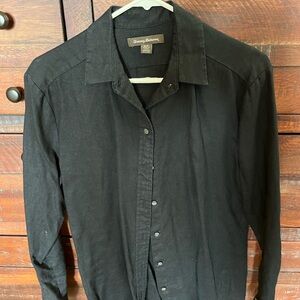 Tommy Bahama Women’s Charcoal Linen Button Down Shirt